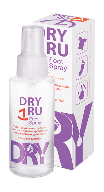 Средство против потливости ног Dry Ru Foot Spray