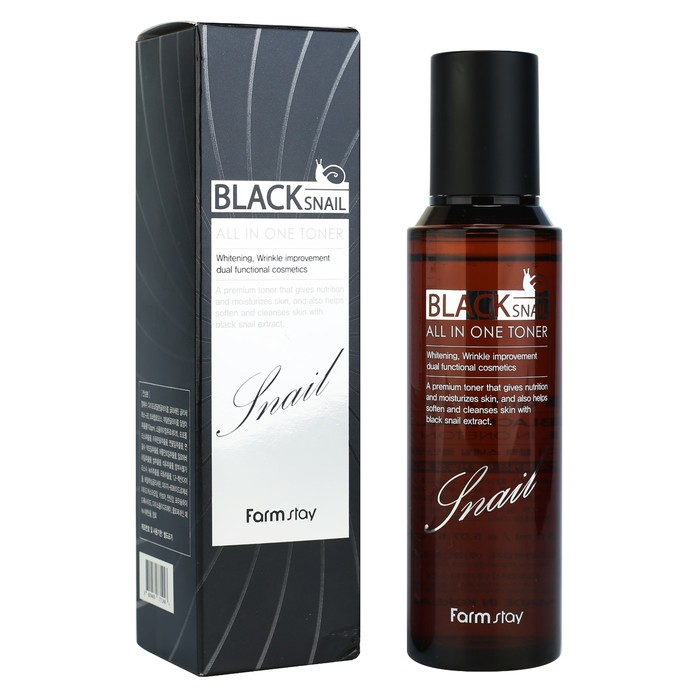 Многофункциональный тонер с муцином черной улитки Black Snail All In One Toner
Многофункциональный тонер с муцином черной улитки Black Snail All In One Toner
