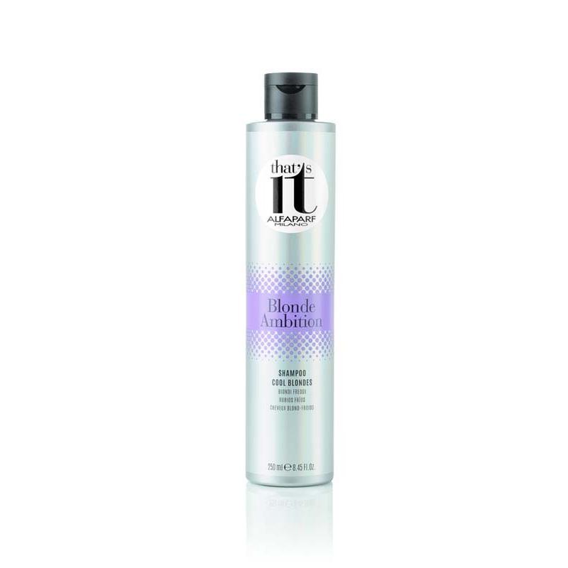Тонирующий шампунь в холодные оттенки цвета блонд That's It Blonde Ambition Shampoo
Тонирующий шампунь в холодные оттенки цвета блонд That's It Blonde Ambition Shampoo