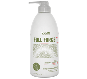 Очищающий шампунь для волос и кожи головы с экстрактом бамбука Full Force (Ollin Professional)