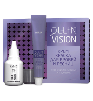 Крем-краска для бровей и ресниц цвет Графит Ollin Vision Set (Ollin Professional)