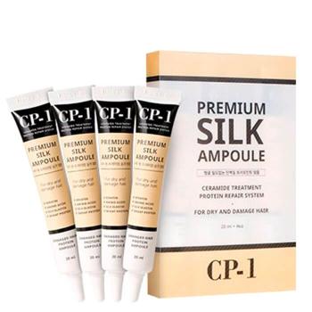 Набор несмываемых сывороток для волос с протеинами шелка CP-1 Premium Silk Ampoule (4*20 мл) (Esthetic House)