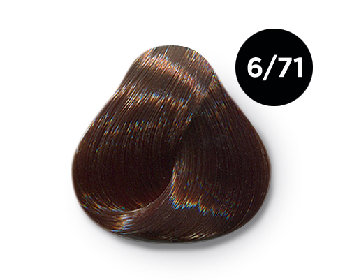Перманентная крем-краска для волос Ollin Color (770495, 6/71, темно-русый коричнево-пепельный, 100 мл, Русый)