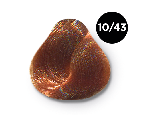 Перманентная крем-краска для волос Ollin Color (770969, 10/43, светлый блондин медно-золотистый, 100 мл, Блондин)
