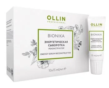 Энергетическая сыворотка-реконструктор Bionika для глубокого восстановления волос Ollin Professional 6*15 мл