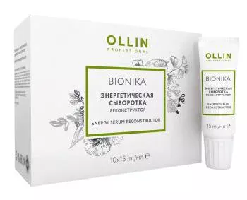 Энергетическая сыворотка-реконструктор Bionika для глубокого восстановления волос Ollin Professional 6*15 мл