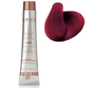 Стойкая крем-краска Красный фиолетовый блондин 7.62 Luxury Hair Color Red Irisè Blond 7.62 Green Light 100 мл