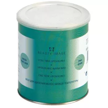 Баночка с воском - зеленый - с экстрактом водорослей (для сухой кожи) Beauty Image