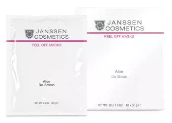Альгинатная anti-age успокаивающая маска с алоэ вера и спирулиной Aloe De-Stress Janssen Cosmetics 10*30г