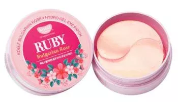 Гидрогелевые патчи с рубиновой пудрой и розовым маслом Koelf 60 шт