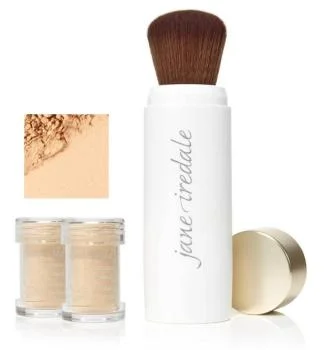Защитная пудра с кистью - золото - Powder-Me SPF30 Refillable Brush Golden Jane Iredale 2*2,5 г