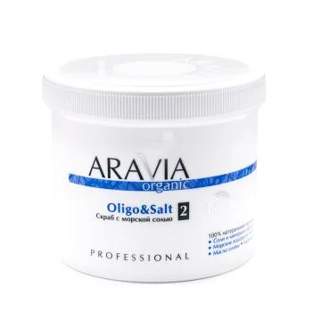 Скраб с морской солью Oligo & Salt Aravia 550 мл