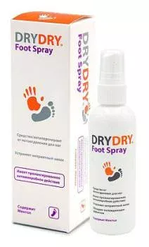 Антиперспирант от потоотделения для ног Foot Spray Dry Dry 