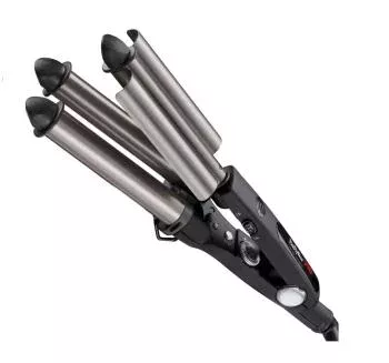 Плойка тройная титан + турмалин 22, 19, 22 мм для создания волн Babyliss 1 шт