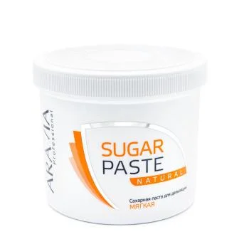 Сахарная паста для шугаринга мягкой консистенции Натуральная Aravia 750 г
