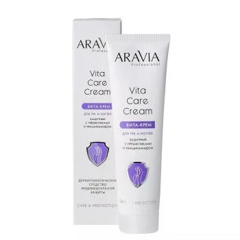 Вита-крем для рук и ногтей защитный с пребиотиками и ниацинамидом Vita Care Cream Aravia 100 мл