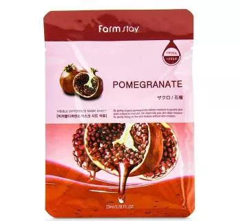 Тканевая маска с натуральным экстрактом граната FarmStay 23 мл