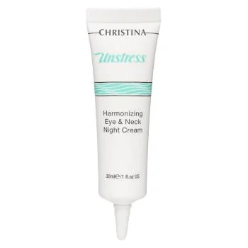Гармонизирующий ночной крем для кожи век и шеи Unstress Harmonizing Night Cream Christina 30 мл