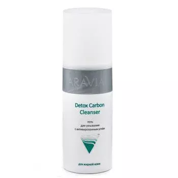 Гель для умывания с активированным углём Detox Carbon Cleanser Aravia 150 мл