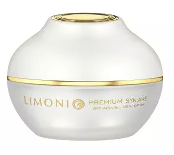 Легкий антивозрастной крем для лица со змеиным ядом Premium Syn-Ake Anti-Wrinkle Cream Light Limoni