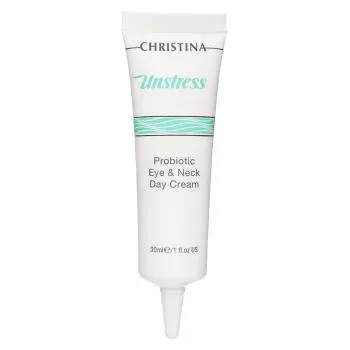 Дневной крем-пробиотик для кожи век и шеи с СПФ-8 Unstress Probiotic Day Cream For Eye And Neck SPF-8 Christina 30 мл