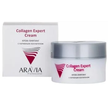 Крем-лифтинг с нативным коллагеном Collagen Expert Cream Aravia 50мл