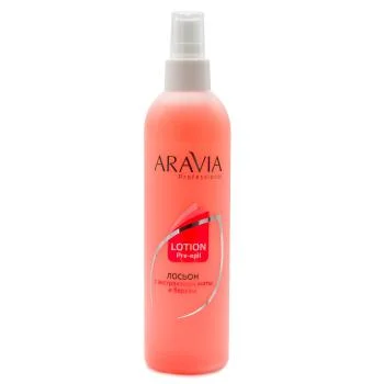 Лосьон для подготовки кожи перед депиляцией с экстрактами мяты и березы Aravia 300 мл