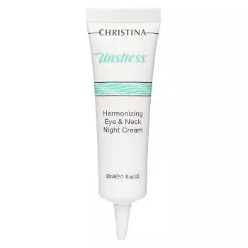 Гармонизирующий ночной крем для кожи век и шеи Unstress Harmonizing Night Cream Christina 30 мл