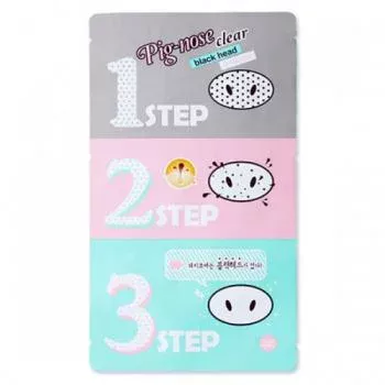 3-х ступенчатый набор средств для очистки пор Pig-nose Clear Black Head 3-step Kit Holika Holika
