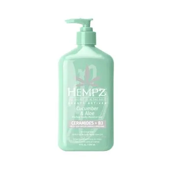 Молочко для тела с церамидами и В3 Огурец и Алое Moisturizer Hempz 500 мл