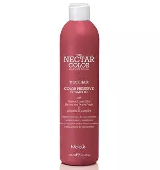 Шампунь для ухода за окрашенными плотными волосами Color Preserve Shampoo Thick Hair to preserve cosmetic color Nook 300 мл