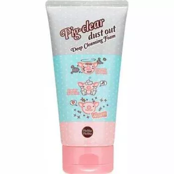 Очищающая пенка для лица с коллагеном Pig-clear dust out Deep Cleansing Foam Holika Holika 150 мл Очищающая пенка для лица с коллагеном Pig-clear dust out Deep Cleansing Foam Holika Holika 150 мл