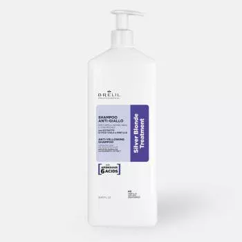 Антижелтый шампунь для светлых, мелированных и седых волос Amino Treatment Silver Blonde Shampoo Brelil