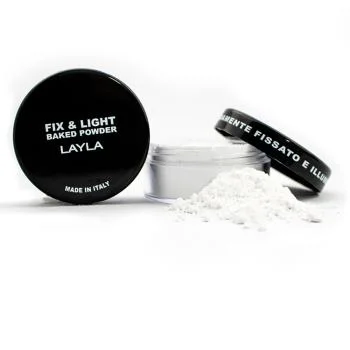 Пудра рассыпчатая для лица фиксирующая Fix & Light Baked Powder Layla Cosmetics