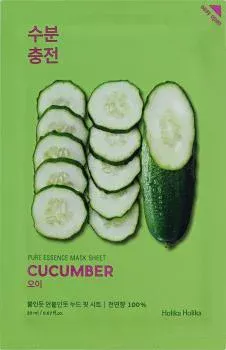 Успокаивающая тканевая маска с огурцом Holika Holika Pure Essence Mask Sheet Cucumber 23 мл