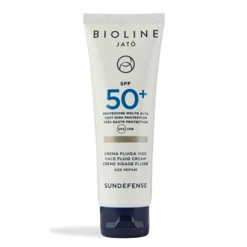 Флюид для лица с кремовой текстурой SPF 50+ Sundefense SPF 50+ Very High Protection Face Fluid Cream Age Repair Bioline Jato 50 мл