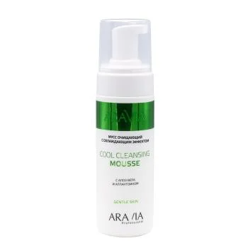 Очищающий мусс с охлаждающим эффектом с алоэ вера и аллантоином Cool Cleansing Mousse Aravia 160 мл