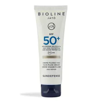 Флюид для лица с кремовой текстурой SPF 50+ Sundefense SPF 50+ Very High Protection Face Fluid Cream Age Repair Bioline Jato 50 мл