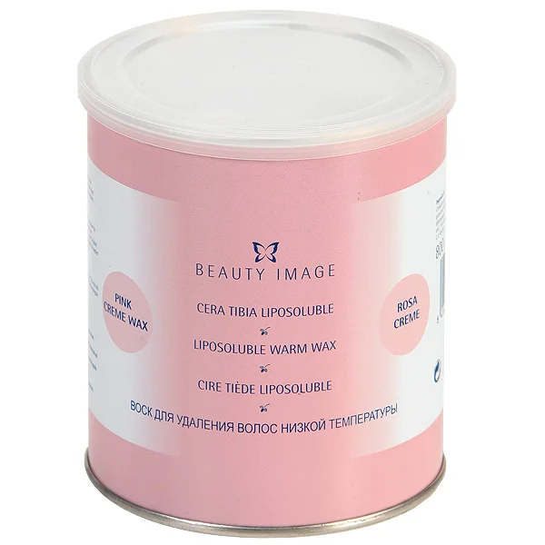 Баночка с воском - розовый с розовым маслом (для чувствительной кожи и жестких коротких волос)