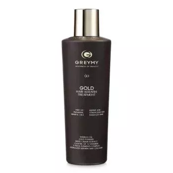 Кератиновый крем для выпрямления с частицами золота Gold Hair Keratin Treatment Greymy