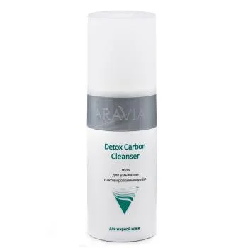 Гель для умывания с активированным углём Detox Carbon Cleanser Aravia 150 мл