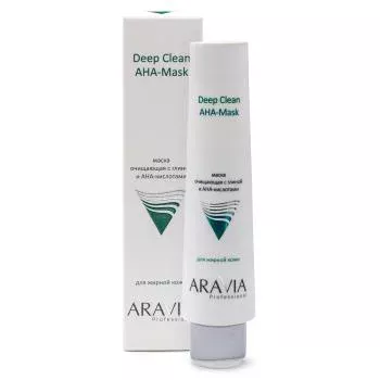 Очищающая маска с глиной и AHA-кислотами для лица Deep Clean AHA-Mask Aravia