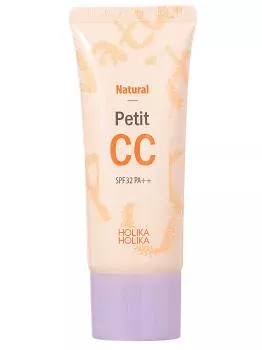 СС-крем для лица с теплым подтоном Natural Petit CC SPF 32 PA++ Holika Holika