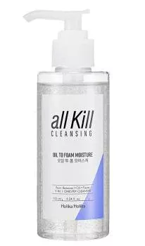 Очищающее и увлажняющее масло-пенка All Kill Cleansing Oil To Foam Moisture Holika Holika 155 мл
