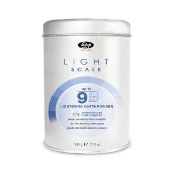 Порошок, обесцвечивающий на 9 тонов Light Scale Lightening White Powder Lisap Milano 500 г
