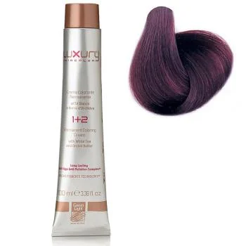 Стойкая крем-краска Темный фиолетовый блондин 6.2 Luxury Hair Color Dark Irisè Blond 6.2 Green Light 100 мл