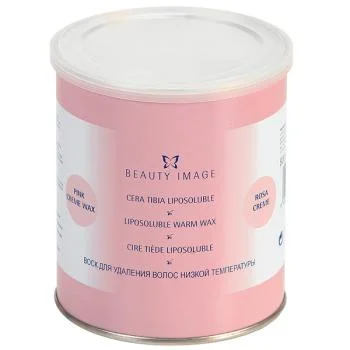 Баночка с воском - розовый с розовым маслом (для чувствительной кожи и жестких коротких волос) Beauty Image