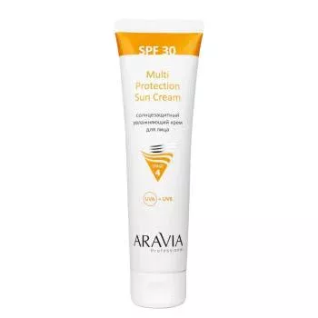 Солнцезащитный увлажняющий крем для лица Multi Protection Sun Cream SPF 30 Aravia 100мл