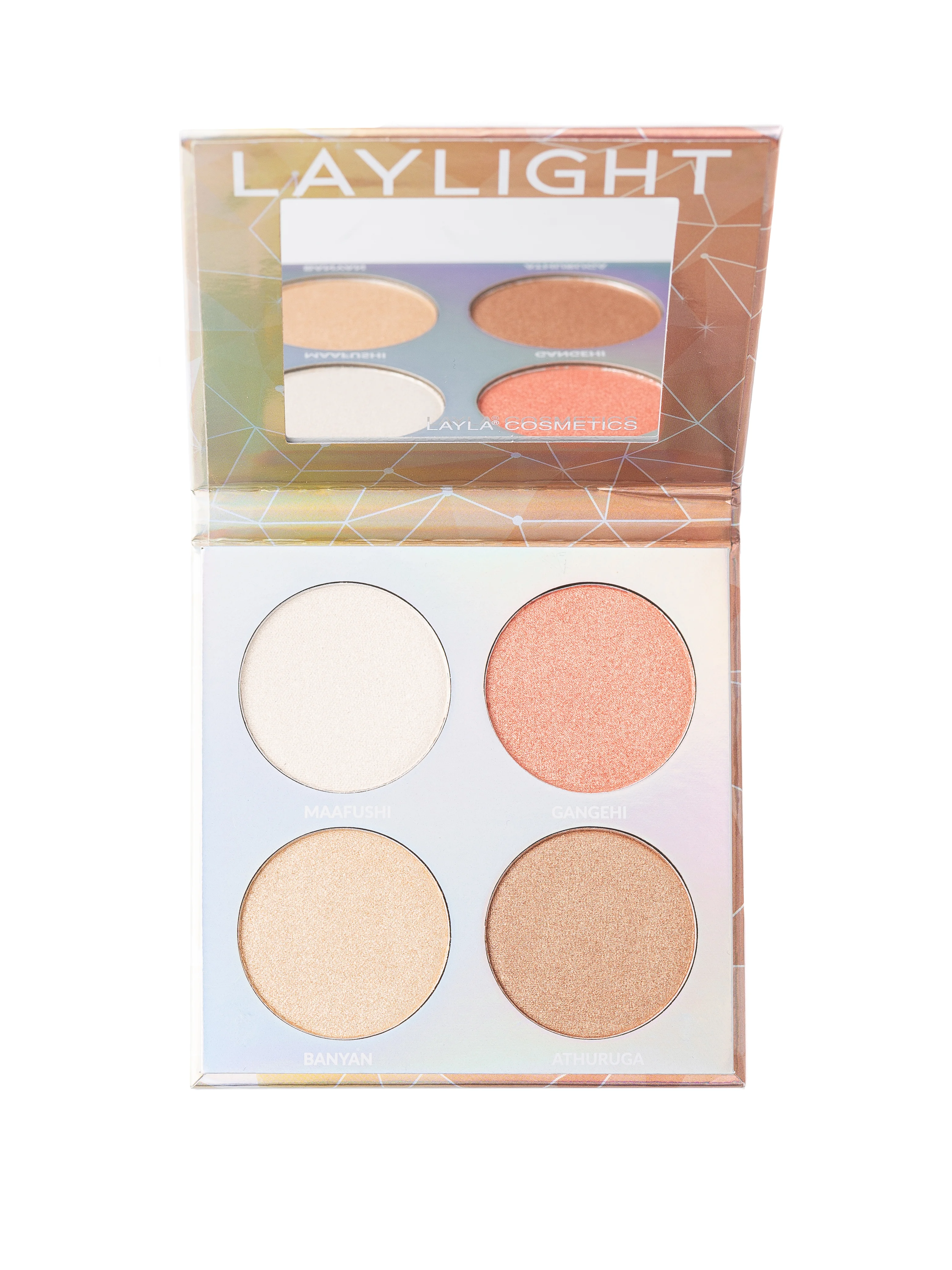 Палитра из 4 хайлайтеров Palette Laylight