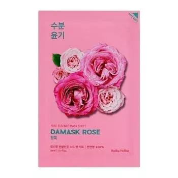 Увлажняющая тканевая маска Дамасская роза Pure Essence Mask Sheet Damask Rose Holika Holika